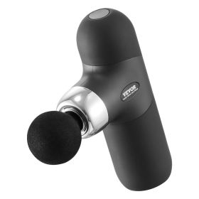 VEVOR Massage Gun Deep Tissue, Percussion Muscle Massager for Athletes - with 4 Speed Levels & 4 Massage Heads, 7.4V 2500mAh Batteries, Handheld Mini