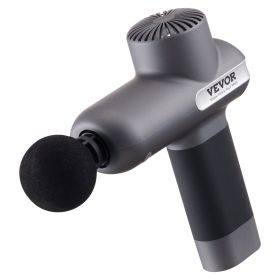 VEVOR Massage Gun Deep Tissue, Percussion Muscle Massager for Athletes - with 5 Speed Levels & 6 Massage Heads, 7.4V 2500mAh Batteries, Handheld Elect