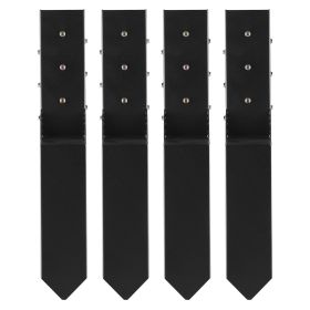 VEVOR Fence Post Anchor Repair Kit, 4 Pack Inner Diameter 3.5 x3.5 Inches Heavy Duty Steel Fence Post Support Stakes, Anchor Ground Spike for Repair T