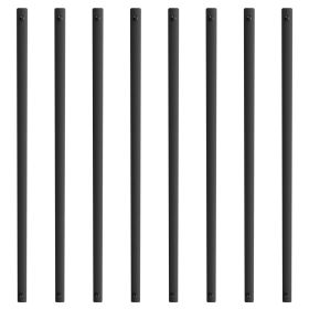 VEVOR Staircase Metal Balusters, 32.28'' x 1'' Flat Aluminum Alloy Decorative Banister Spindles, 51 Pack Deck Baluster with Screws