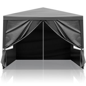 10x10 Feet Black Outdoor Pergola - Durable iron pipe frame and waterproof PE fabric portable and easy to install perfect for patio vacations fest