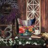 New York Roses in Watercolor Throw Pillow Machine Washable, Indoor Outdoor Decorative Pillow for Couch, Bed or Patio, 18Hx18W