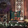 Welsh Terrier Christmas Throw Pillow Machine Washable, Indoor Outdoor Decorative Pillow for Couch, Bed or Patio, 14Hx14W