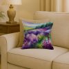 New Hampshire Purple Lilac in Watercolor Throw Pillow Machine Washable, Indoor Outdoor Decorative Pillow for Couch, Bed or Patio, 18Hx18W