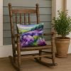 New Hampshire Purple Lilac in Watercolor Throw Pillow Machine Washable, Indoor Outdoor Decorative Pillow for Couch, Bed or Patio, 18Hx18W