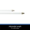 (5 pack) 5/16" White Adjustable Swivel Sash Rod, 21-38"