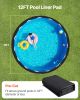 12ft Round Pool Liner Pad for Above Ground Pools Prevents Punctures Pool Mat