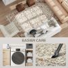 HOMCOM Area Rug 8x10, Machine Washable Rug, Non-Slip Classical Floral Print Floor Carpet for Living Room, Bedroom, Mixed-Brown