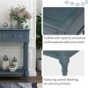 Console Table Traditional Design with Two Drawers and Bottom Shelf (Navy)