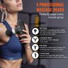 VEVOR Massage Gun Deep Tissue, Percussion Muscle Massager for Athletes - with 4 Speed Levels & 4 Massage Heads, 7.4V 2500mAh Batteries, Handheld Mini