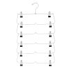(3 pack) 6-Tier Pant & Skirt Hanger, Heavy Duty Chrome Metal, Space Saving, 1 Count