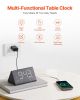 VEVOR Digital Alarm Clock with Dual Alarm USB Night Light Desktop Clock Black