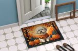 NEW Bichon Frise Fall Doormat Front Door Mat Indoor Outdoor Rugs for Entryway, Non Slip Washable Low Pile, 18H X 27W