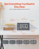VEVOR Digital Alarm Clock with Dual Alarm USB Night Light Desktop Clock Black