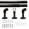 1" Industrial Pipe Single Curtain Rod 120-180" Oil Rubbed Bronze