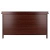 Adriana 4-Pc Storage Bench with 3 Foldable Woven Baskets; Walnut
