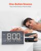VEVOR Digital Alarm Clock with Dual Alarm USB Night Light Desktop Clock Black
