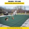 VEVOR Pool Safety Cover Fits 20 x 38 ft Rectangle Inground Safety Pool Cover Green Mesh Solid Pool Safety Cover for Swimming Pool Winter Safety Cover
