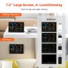 VEVOR 7-in-1 Wireless Weather Station, 7.5 in Large Color Display, Digital Home Weather Station Indoor Outdoor, for Temperature Humidity Wind Speed/Di