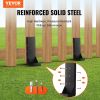 VEVOR Fence Post Anchor Repair Kit, 4 Pack Inner Diameter 3.5 x3.5 Inches Heavy Duty Steel Fence Post Support Stakes, Anchor Ground Spike for Repair T