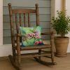 Connecticut Mountain Laurels in Watercolor Throw Pillow Machine Washable, Indoor Outdoor Decorative Pillow for Couch, Bed or Patio, 14Hx14W