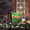 Iowa Wild Prairie Roses in Watercolor Throw Pillow Machine Washable, Indoor Outdoor Decorative Pillow for Couch, Bed or Patio, 14Hx14W