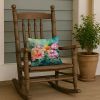 Indiana Peonies in Watercolor Throw Pillow Machine Washable, Indoor Outdoor Decorative Pillow for Couch, Bed or Patio, 14Hx14W