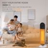 HOMCOM Home Space Heater, Portable Electric Heaters with 45 Degree Oscillation, Remote Control, 24H Timer and Overheating Protection, 1500W/1000W