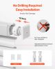 Mini Blinds 43.3" W x 48" H 1" Slat Cordless Light Filtering No-Drill Mini Blind
