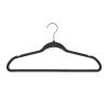 Velvet Adult Clothing Hangers, 100 Pack, Black, Non-Slip, Space Saving