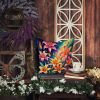 Colorful Lilies Throw Pillow Machine Washable, Indoor Outdoor Decorative Pillow for Couch, Bed or Patio, 14Hx14W
