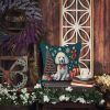 White Poodle Christmas Throw Pillow Machine Washable, Indoor Outdoor Decorative Pillow for Couch, Bed or Patio, 14Hx14W
