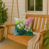 Utah Sego Lilies in Watercolor Throw Pillow Machine Washable, Indoor Outdoor Decorative Pillow for Couch, Bed or Patio, 18Hx18W