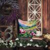 Louisiana Magnolias in Watercolor Throw Pillow Machine Washable, Indoor Outdoor Decorative Pillow for Couch, Bed or Patio, 14Hx14W