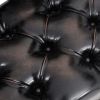 Storage Bench with Backrest 43.3" Black Faux Leather