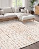 Large Area Rug 5 x 8 ft Anti-Skid and Tear-Resistant Floor Mat Modern Beige
