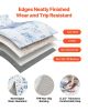 Large Area Rug 5 x 7 ft Anti-Skid and Tear-Resistant Floor Mat Modern Blue