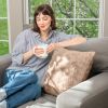 HGTV Curlicue Faux Fur Pillow Nomadic Desert 22 x 22 inches