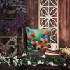 Ohio Scarlet Carnations in Watercolor Throw Pillow Machine Washable, Indoor Outdoor Decorative Pillow for Couch, Bed or Patio, 18Hx18W