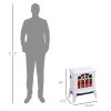 HOMCOM Electric Fireplace Heater, Freestanding Fireplace Stove with Realistic Flames Overheating Protection 750W/1500W, White