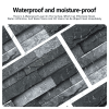 48 Pcs Black Gray Stone Brick Peel And Stick Wallpaper Home Decor Waterproof Self-Adhesive Stickers For Bathroom Kitchen Living Room Backsplash Detach