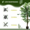 HOMCOM 5ft Artificial Tree, Indoor Fake Ficus with Pot for Home Office Living Room Decor
