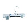 (6 pack) Pant & Skirt Hanger, 2 Pack, Crystal Clear Plastic, Swivel Neck, for All Ages
