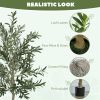 HOMCOM 6ft Artificial Olive Tree in Pot with Silk Leaves, Fruits, Faux Tree, Indoor Fake Plant for Home, Office, Living Room