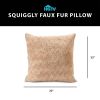 HGTV Curlicue Faux Fur Pillow Nomadic Desert 22 x 22 inches