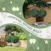 HOMCOM 2 PCS 16.5" Topiary Balls Lavender Topiary Plants, Faux Topiaries Indoor Outdoor Fake Plants for Home Decor