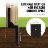 VEVOR Fence Post Anchor Repair Kit, 4 Pack Inner Diameter 3.5 x3.5 Inches Heavy Duty Steel Fence Post Support Stakes, Anchor Ground Spike for Repair T