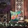 Indiana Peonies in Watercolor Throw Pillow Machine Washable, Indoor Outdoor Decorative Pillow for Couch, Bed or Patio, 14Hx14W