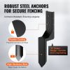 VEVOR Fence Post Anchor Repair Kit, 4 Pack Inner Diameter 3.5 x3.5 Inches Heavy Duty Steel Fence Post Support Stakes, Anchor Ground Spike for Repair T