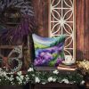New Hampshire Purple Lilac in Watercolor Throw Pillow Machine Washable, Indoor Outdoor Decorative Pillow for Couch, Bed or Patio, 18Hx18W